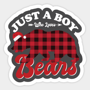 Just a boy who loves Bears Sticker